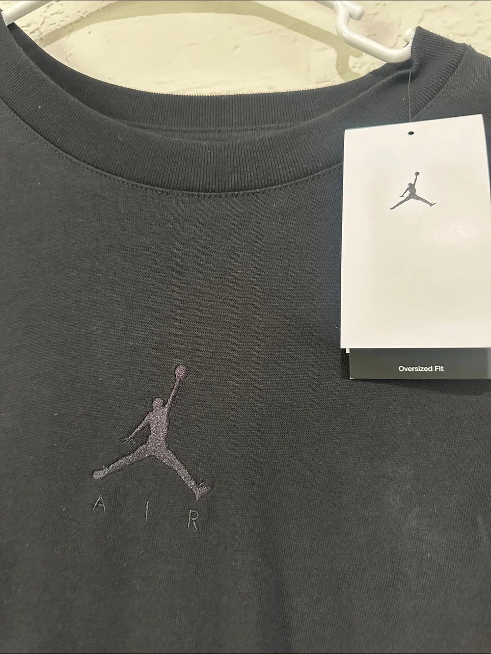 Jordan Black Short-Sleeve Crew Tee with Tonal Jumpman